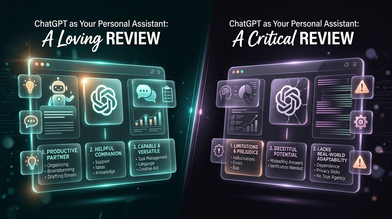 ChatGPT as Your Personal Assistant: A Loving, Critical Review