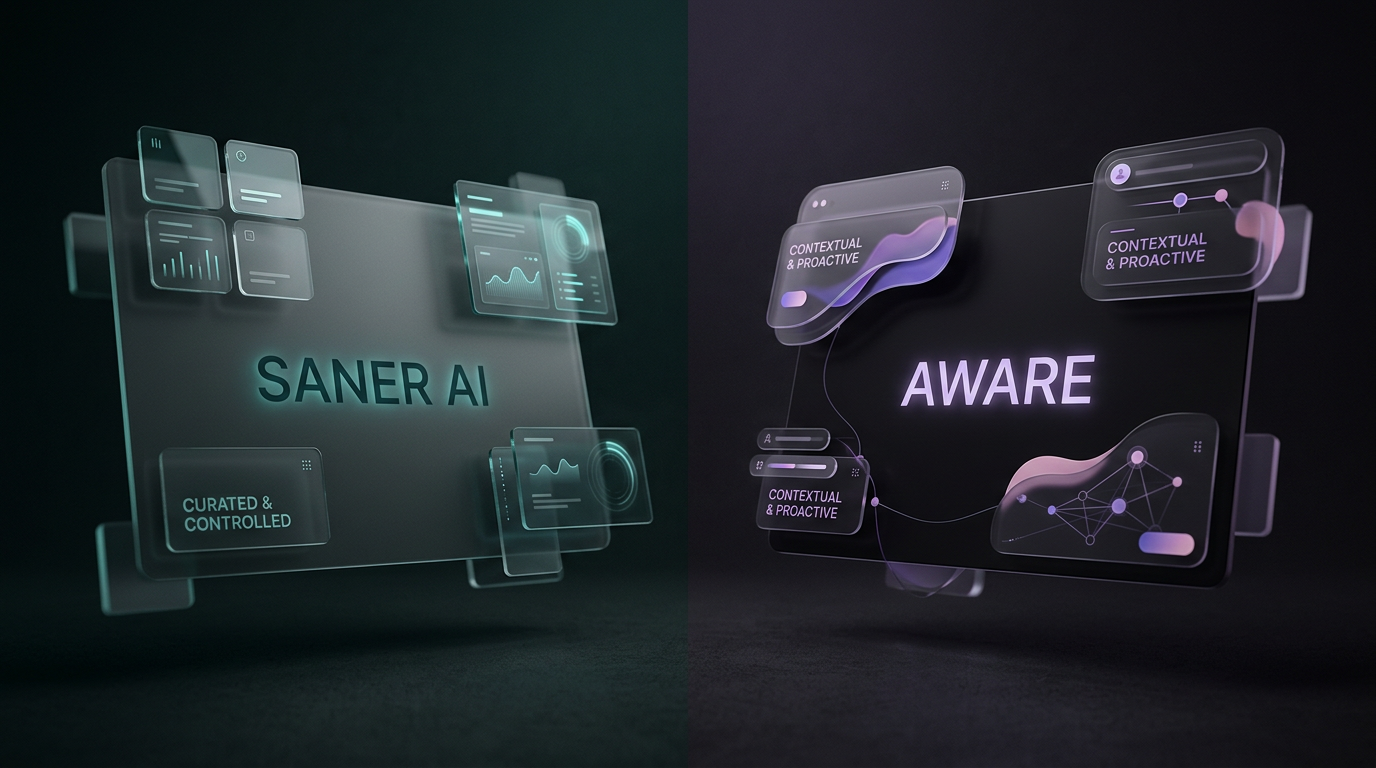 Saner AI vs Aware: Two Different Theories of How AI Should Help You