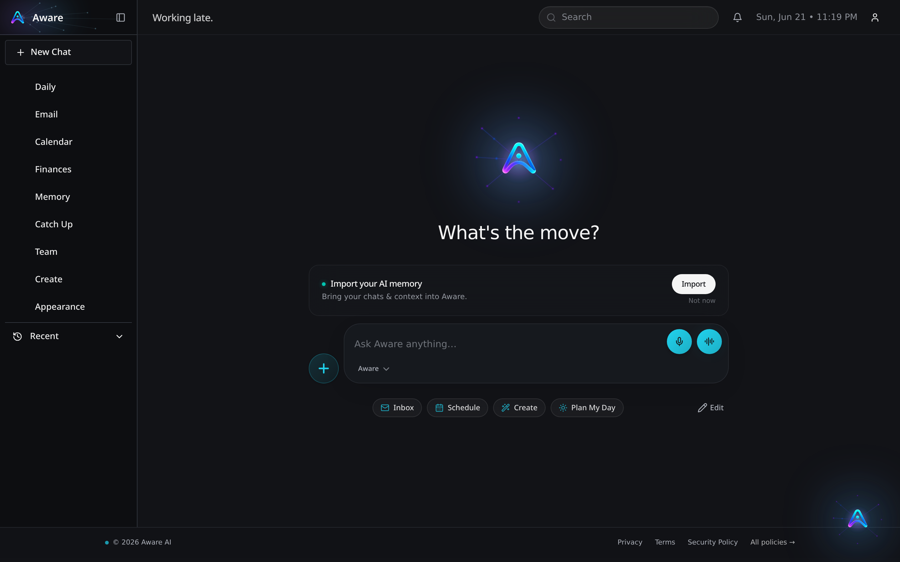 Aware: The World's First Fully AI-Integrated Workspace